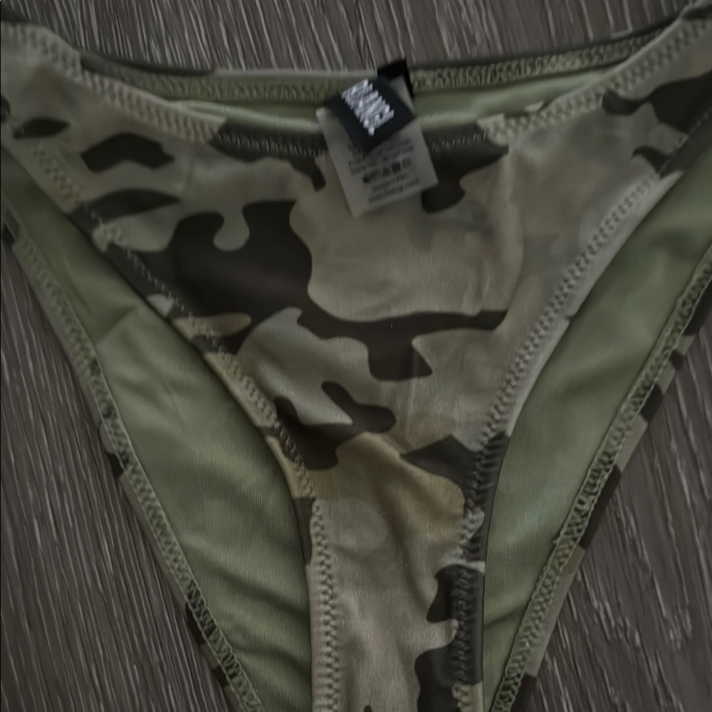 Triangl Swimwear Green and Brown Camouflage Bikini - Picture 2 of 3